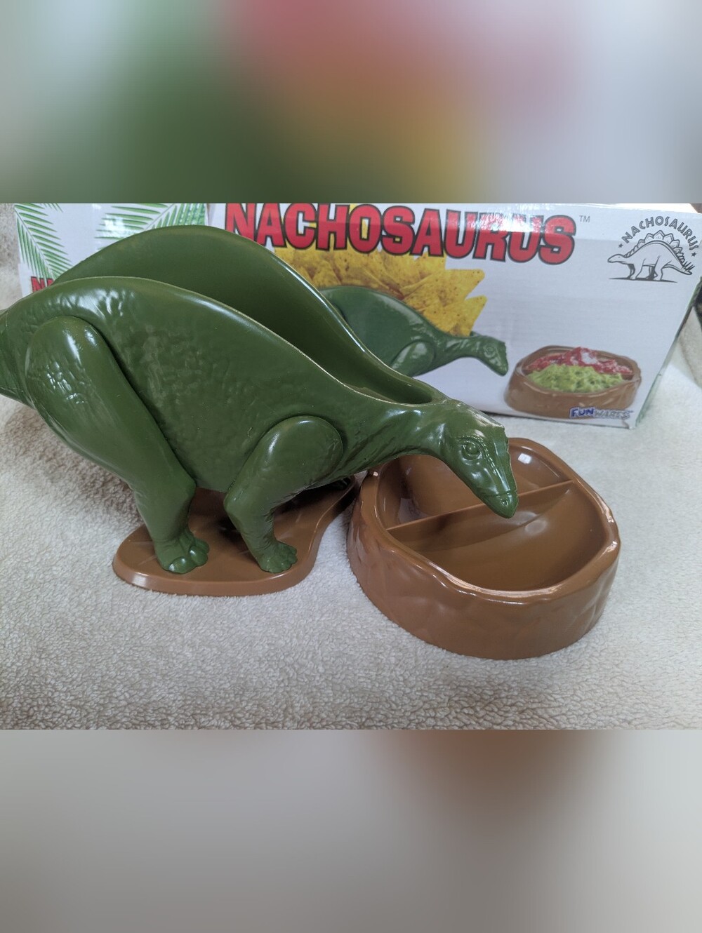 Barbuzzo Nachosaurus Dip Snack Dish Set, Dinosaur Party, Decor, Serving